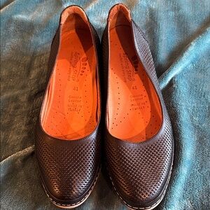 Spring Step Celaya Pump Black Perforated Leather